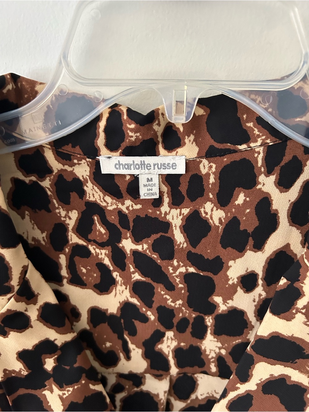 Charlotte Russe Brown and Black Leopard Print Dress